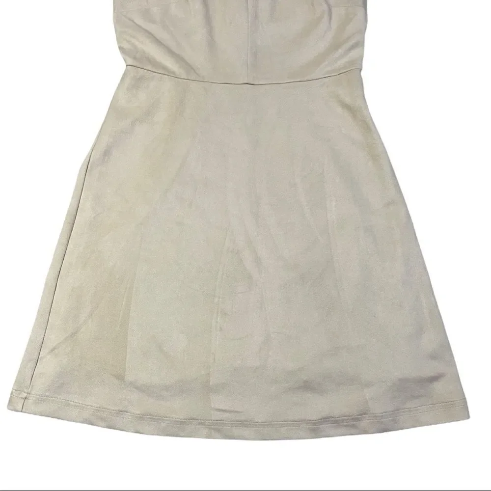 𝅺wayf Faux Suede Criss Cross Sleeveless Dress Sz XS